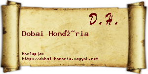 Dobai Honória névjegykártya